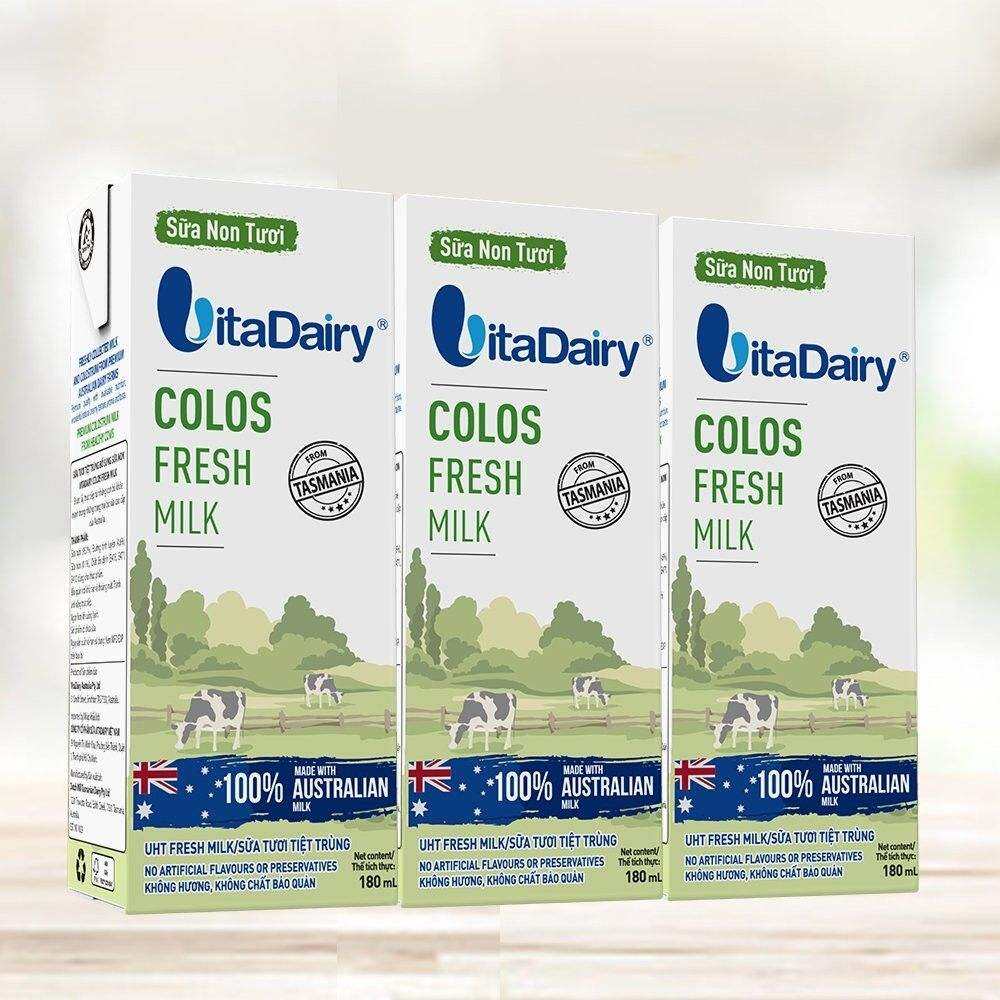 Thùng Sữa non tươi Vitadairy 100% từ Úc(24 hộp x 180ml)