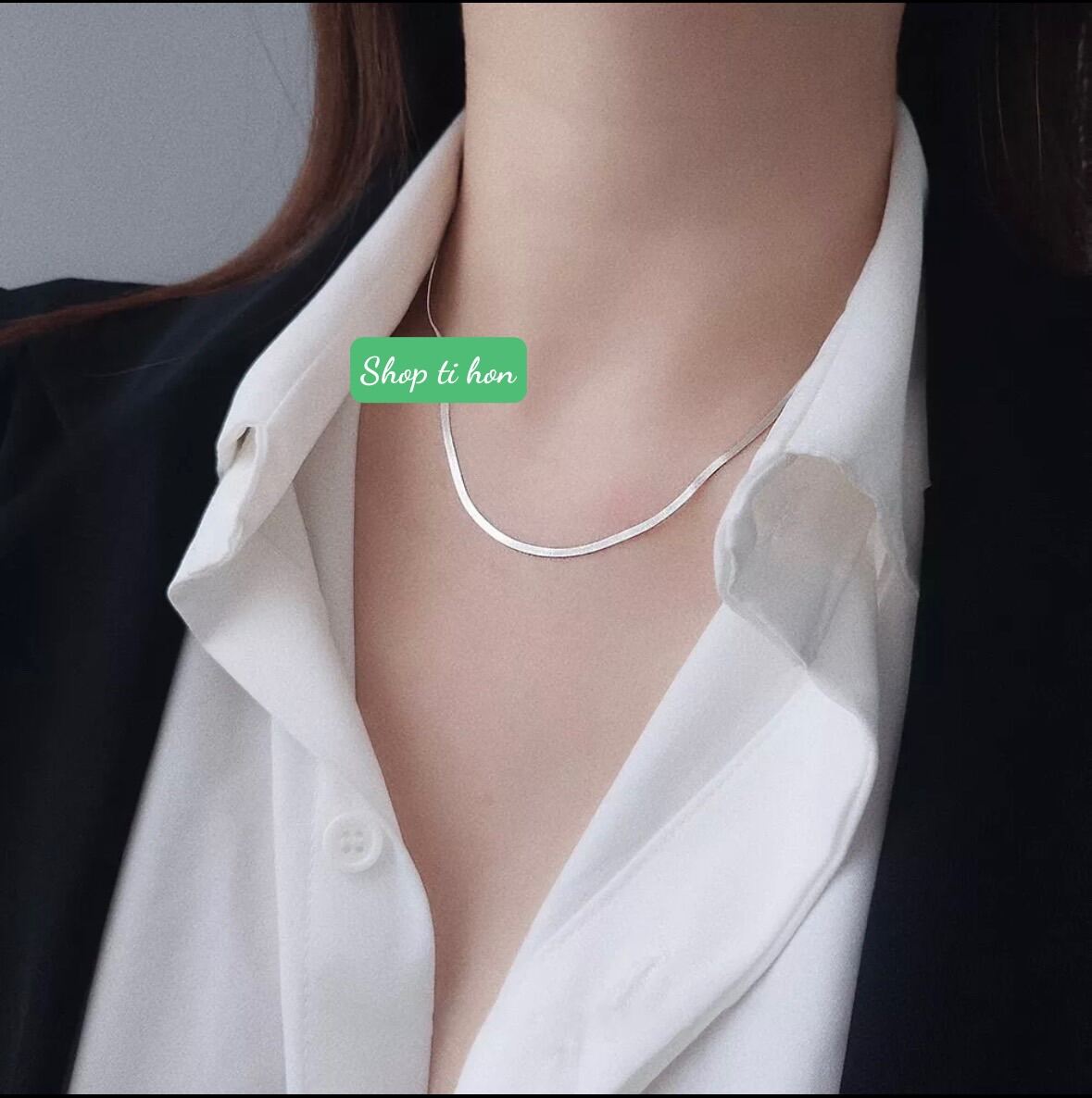 Dây chuyền mì dẹt 2li bạc 925 nguyên chất cao cấp