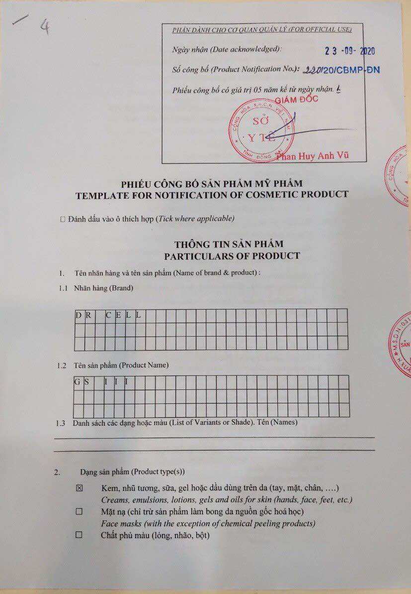 Kem Ngày GSIII DR CELL 30gram