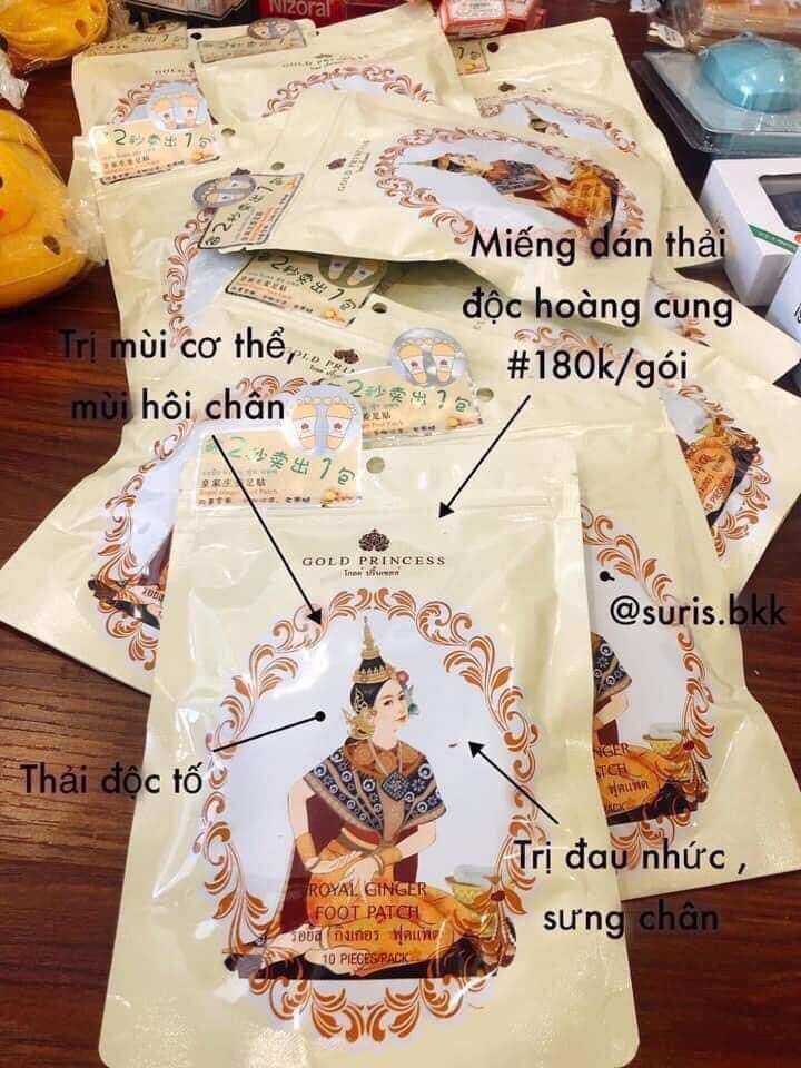 Miếng dán thải độc chân Gold Princess thái kan