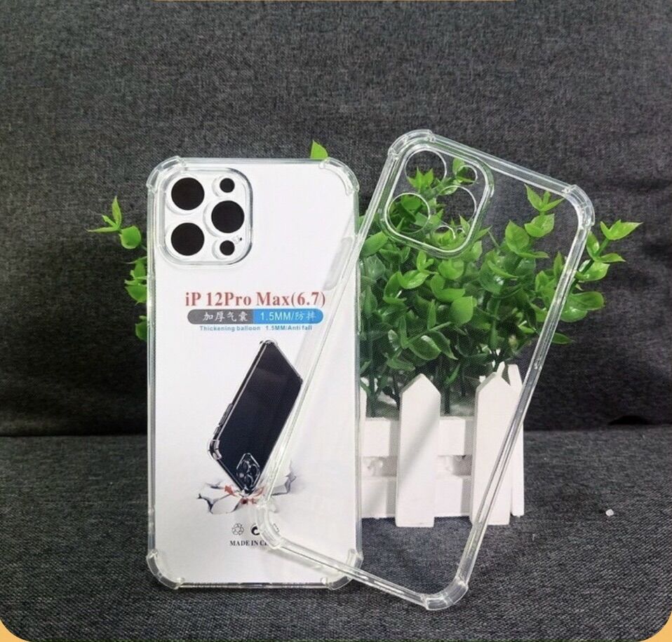 Ốp lưng silicon chống sốc trong suốt loại dày cho iphone