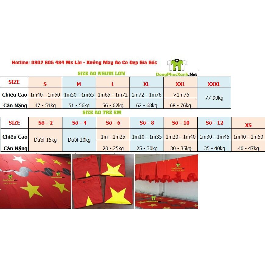 Áo Cờ Đỏ Sao Vàng Trẻ Em