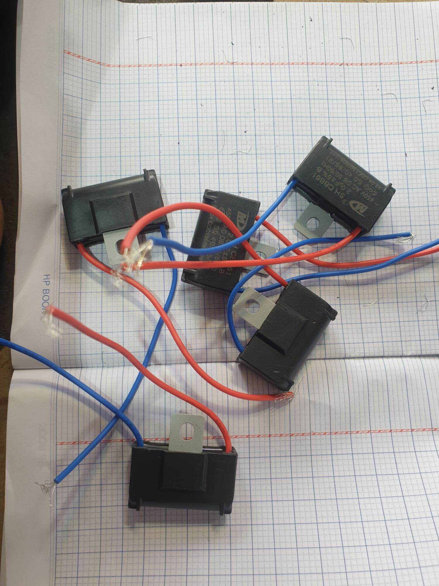 combo tụ  5 cái  tụ  quạt  2 uf