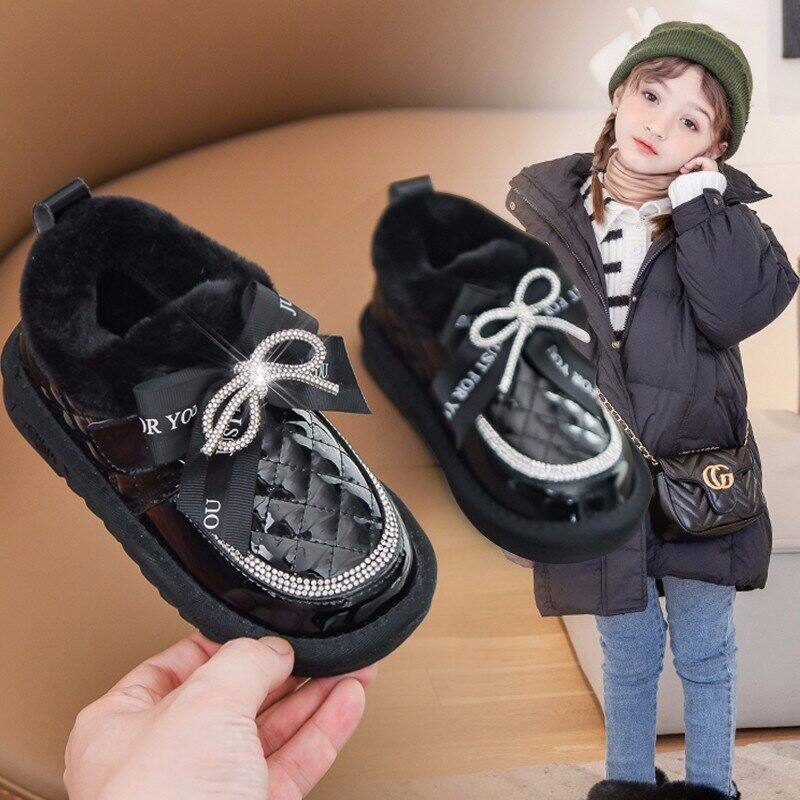 Bé Gái Mùa Đông Mới Khởi Động Tuyết Giày Em Bé Gái Công Chúa Công Chúa Nhung Bông Trẻ Em Mềm Giày Trẻ Mới Biết Đi thumbnail