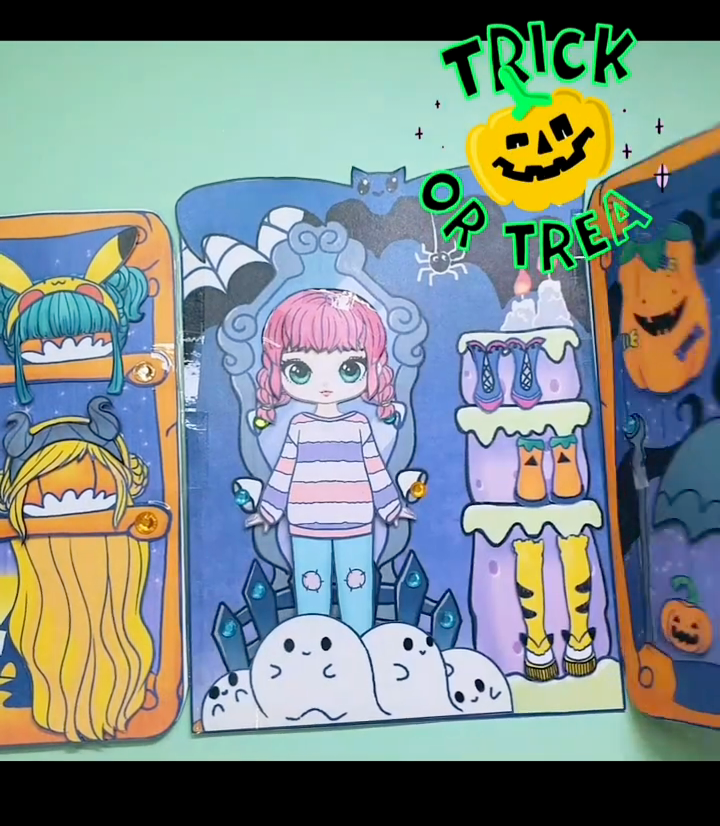 LỄ HỘI HALLOWEEN CÙNG BÉ GRIPPI( nhà cho búp bê giấy)