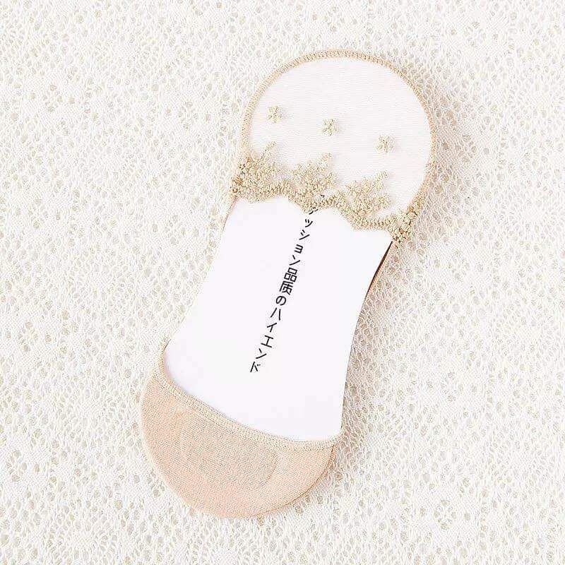 Vớ lưới mang giày búp bê , cao gót