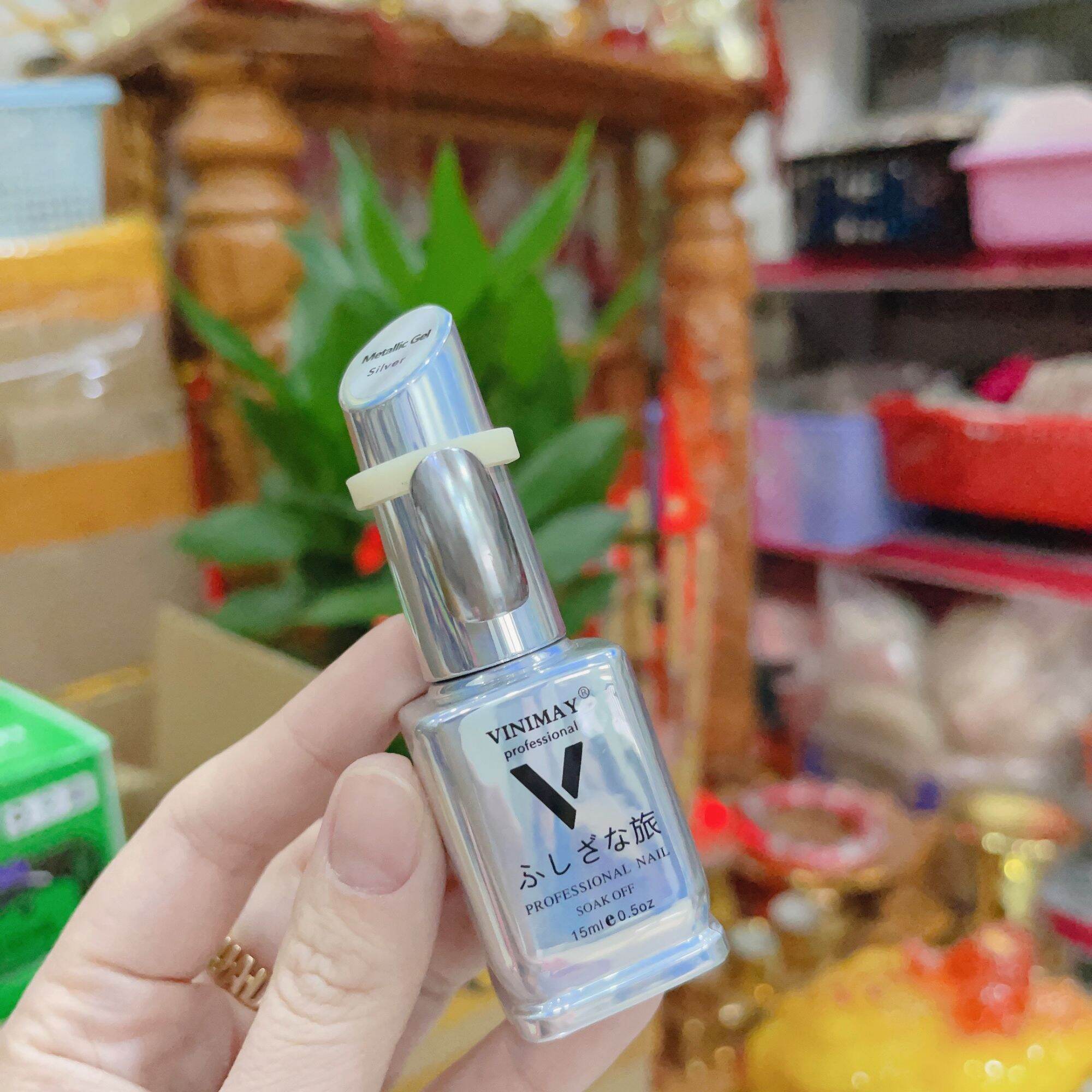 Sơn gel tráng gương inox Bạc Vinimay , sơn metal 3 màu vàng bạc hồng