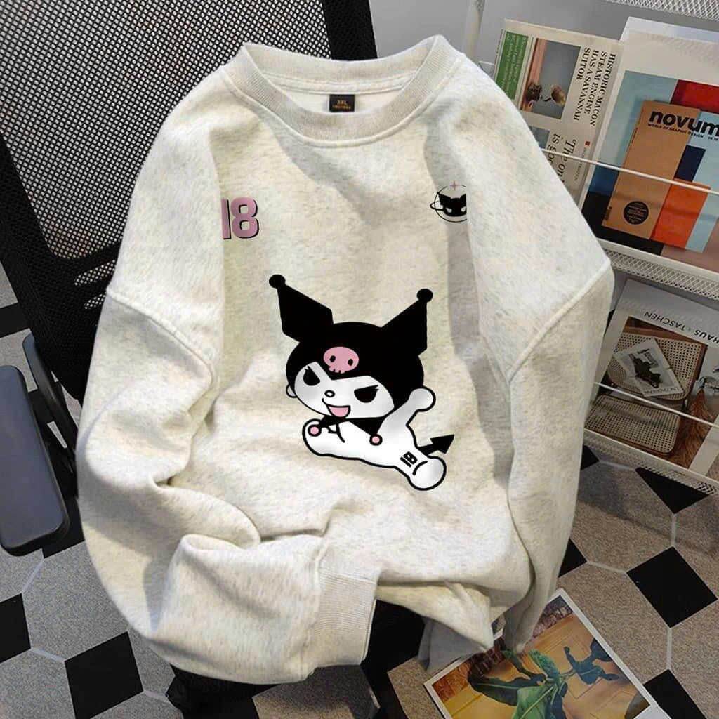 Áo Sweater In Số 18 Hình Kurumi 3D Kiểu Dáng Basic Trẻ Trung