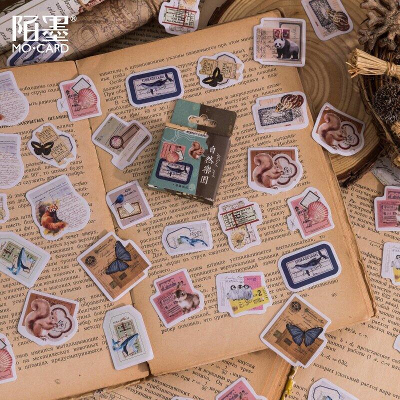 ⚘ Hộp 45 sticker tem thư phong cách Vintage cổ điển #A1402