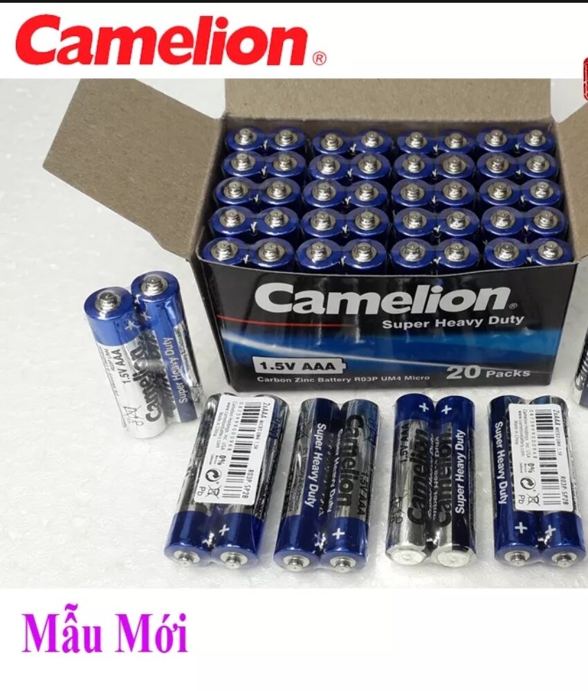 Vỉ 2 viên pin tiểu AAA camelion hoặc panasonic