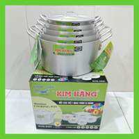 Bộ nồi nhôm xi bóng quai tròn T5 Kim Hằng Chính Hãng