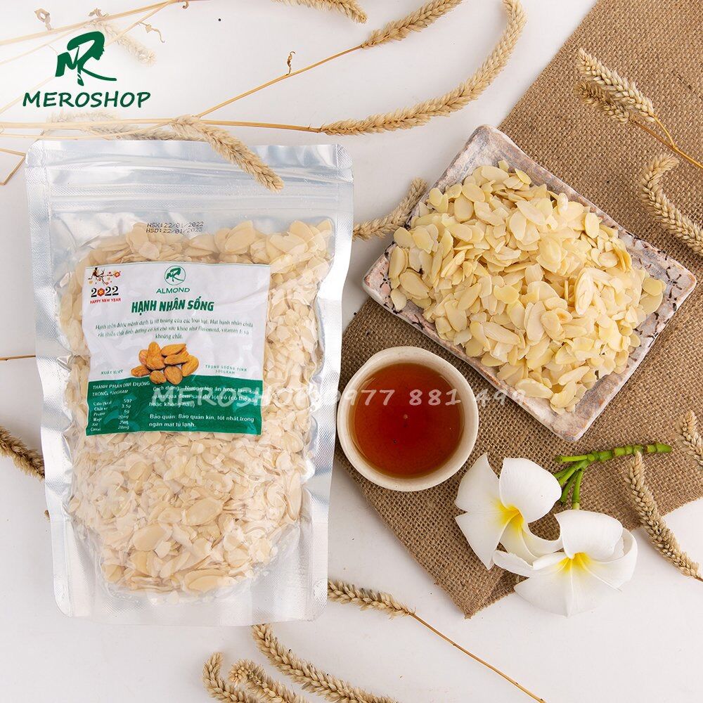 Hạnh nhân thái lát shop mẹ rô hạt sống