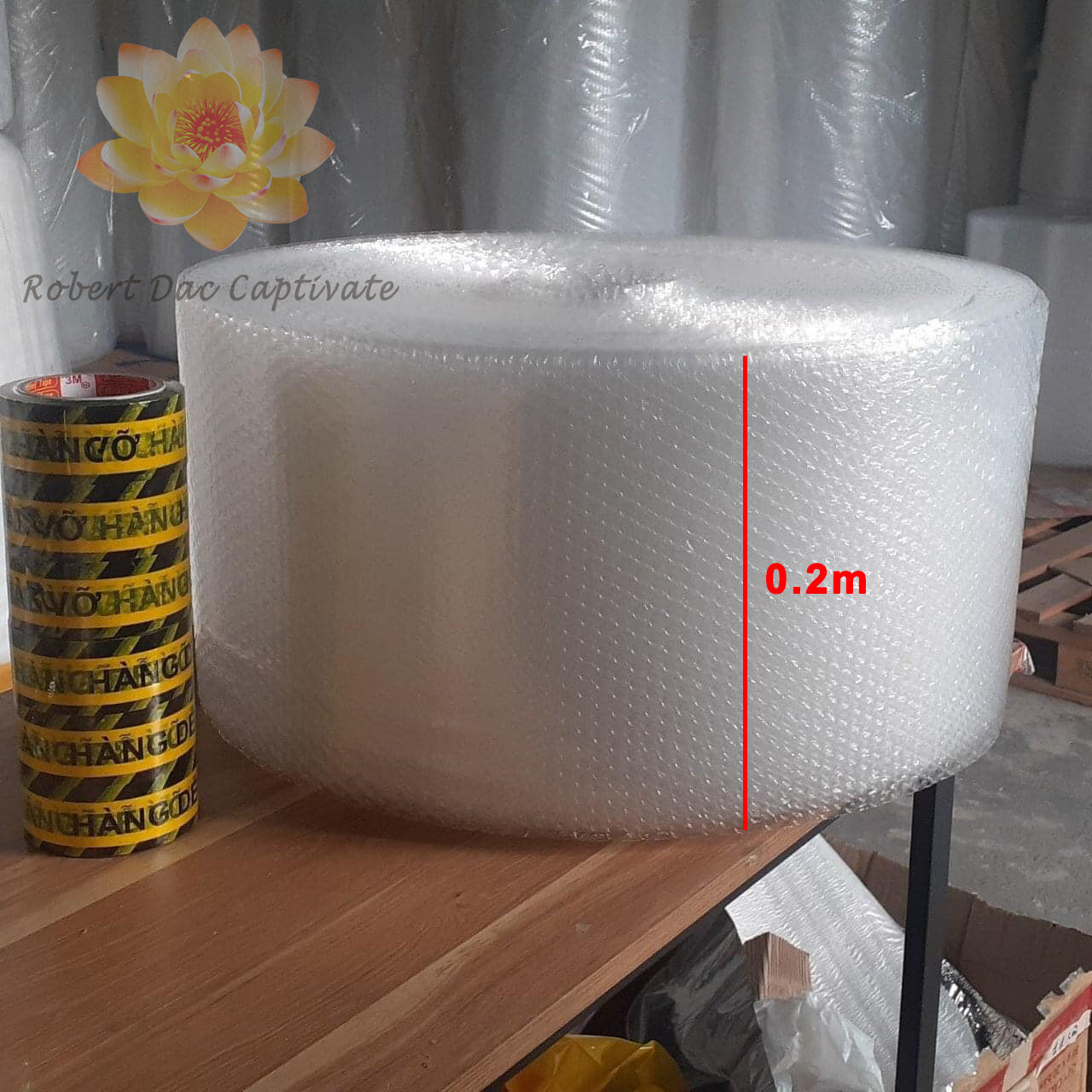 Cuộn xốp hơi, xốp nổ bọc hàng 0.2x100m