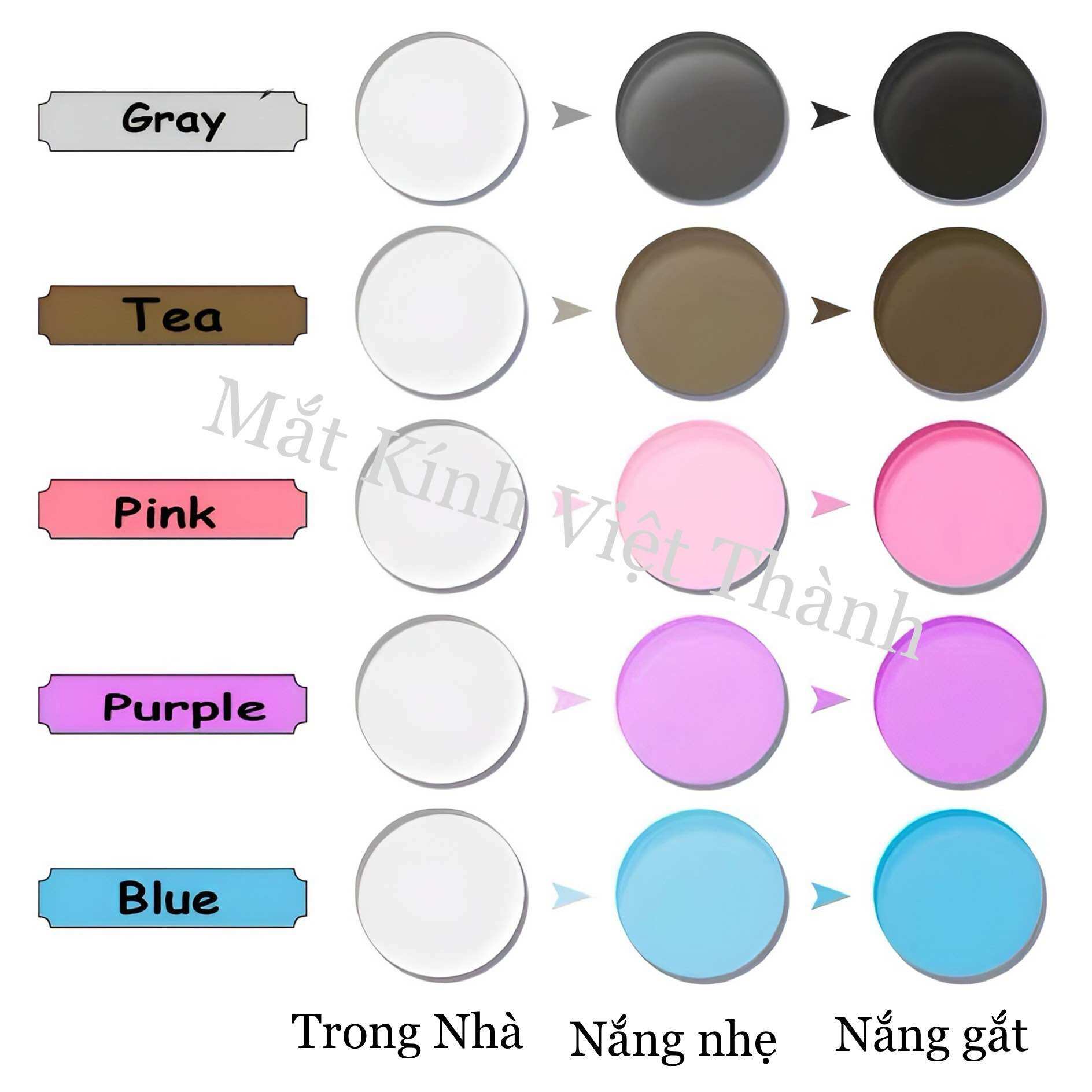 [HCM]1 cặp Tròng kính có độ cận viễn đổi màu chống vỡ Hàn Quốc 8