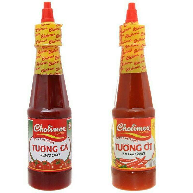 Combo 5 chai tương cà + 5 chai tương ớt cholimex 270g