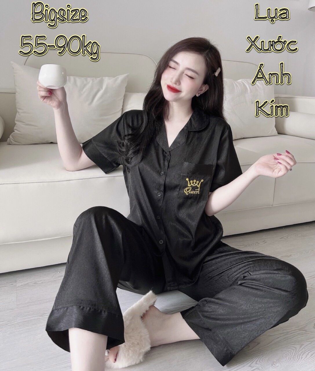 Đồ bộ lụa xước bigsize cao cấp