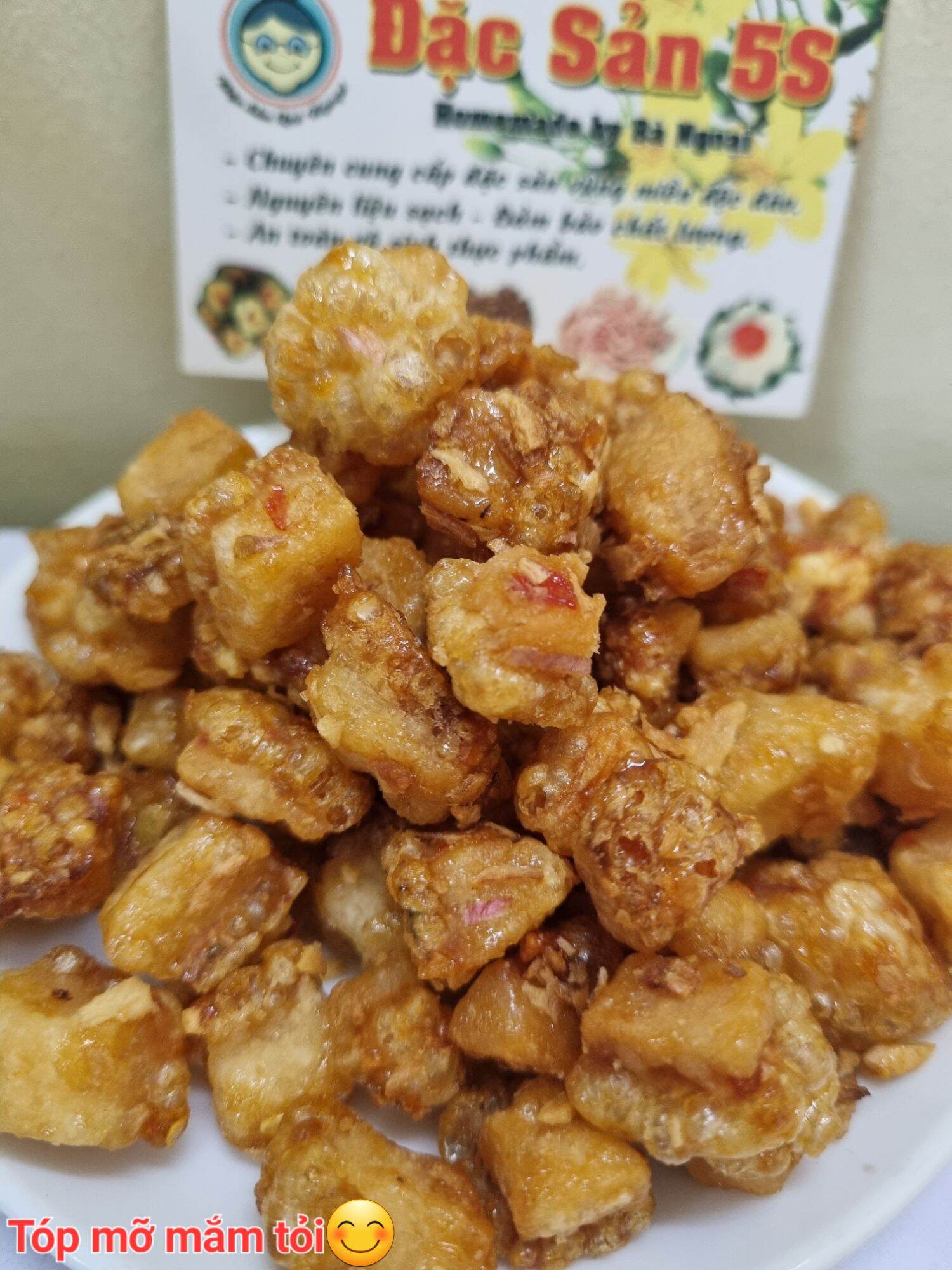 Tóp mỡ cháy mắm tỏi túi 100g Đặc Sản 5S