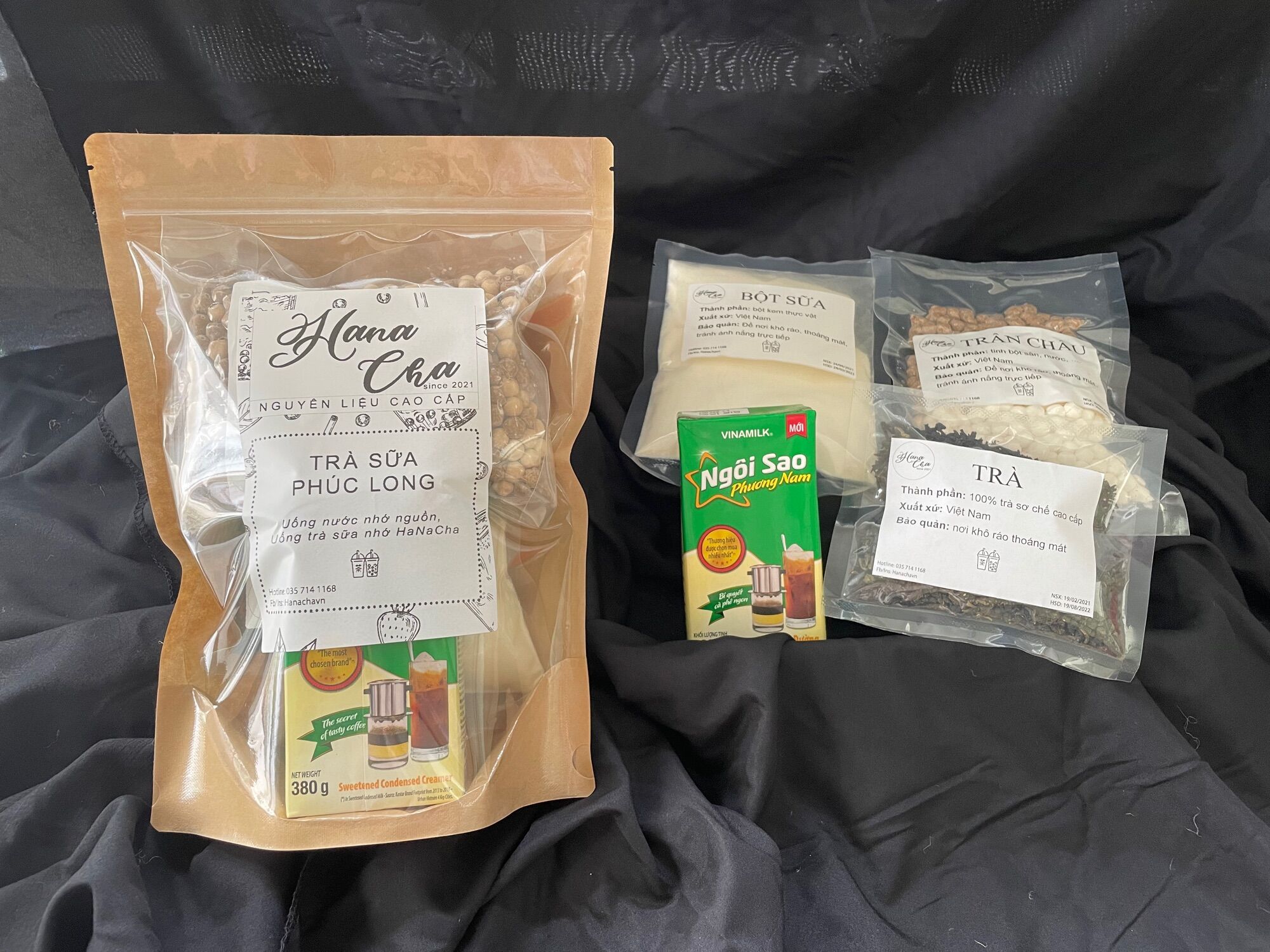 Set trà sữa phúc long tự pha