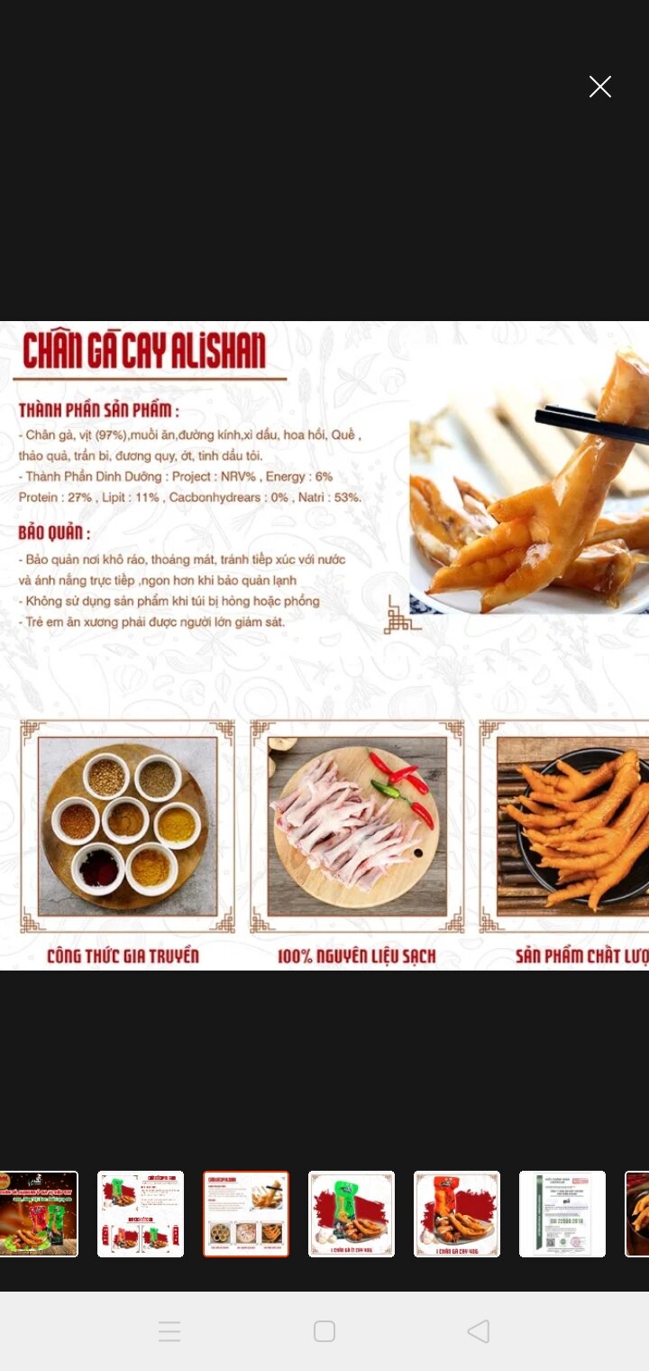 combo 10 chân gà alishan Việt Nam thơm cay