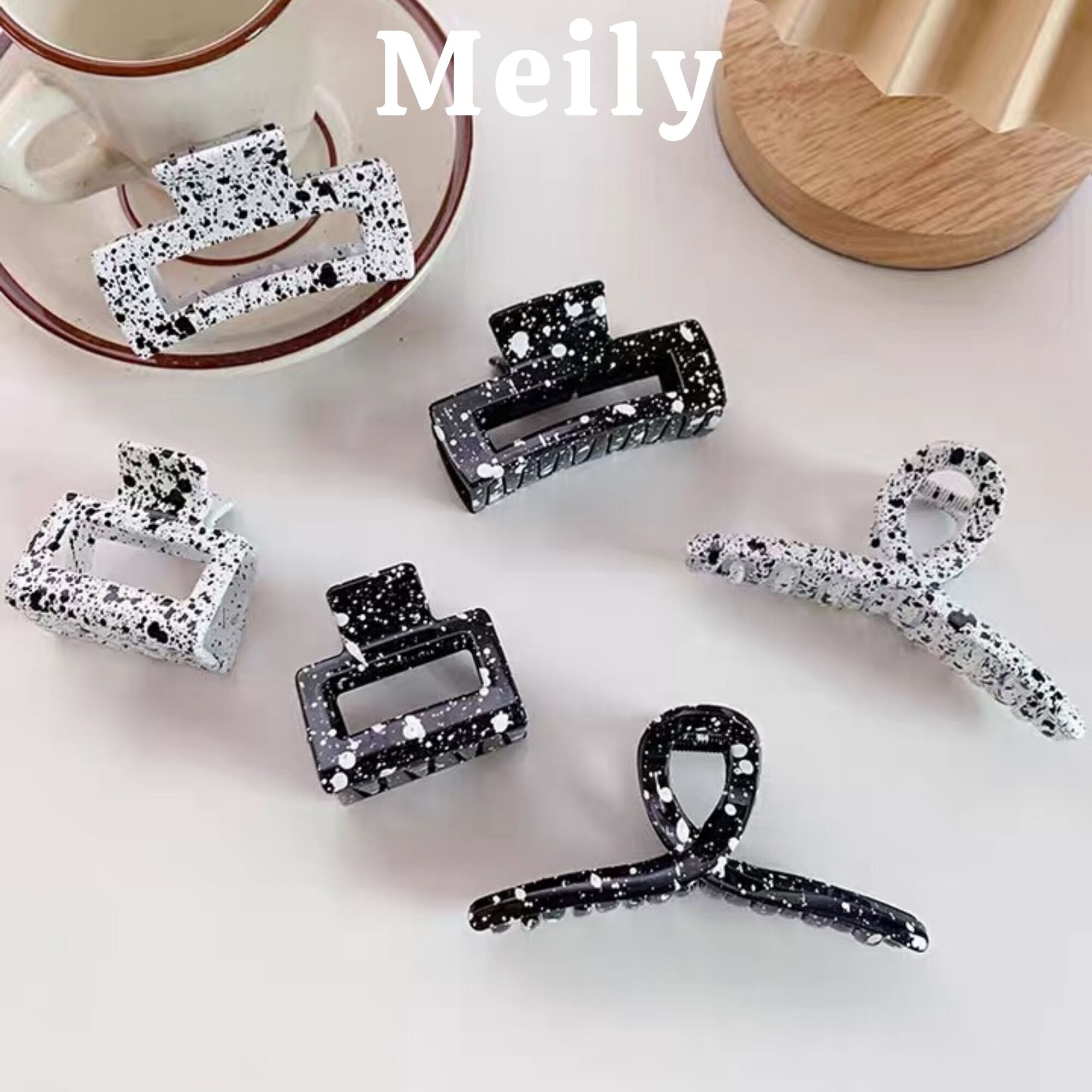 Kẹp tóc càng cua Hàn Quốc bò sữa hot trend Meily store