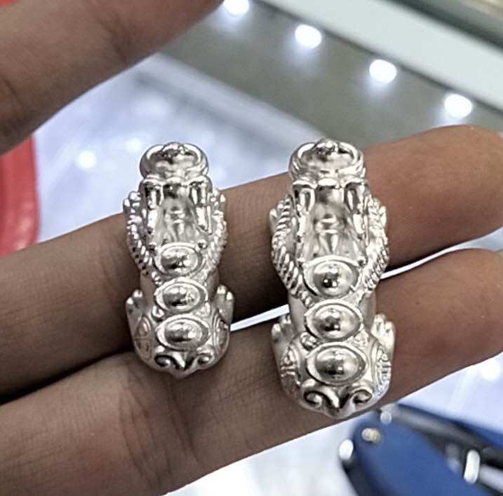 Hoàn tiền 15% - charm tỳ hưu bạc s925 8li 10li vĩnh viễn bảo hành