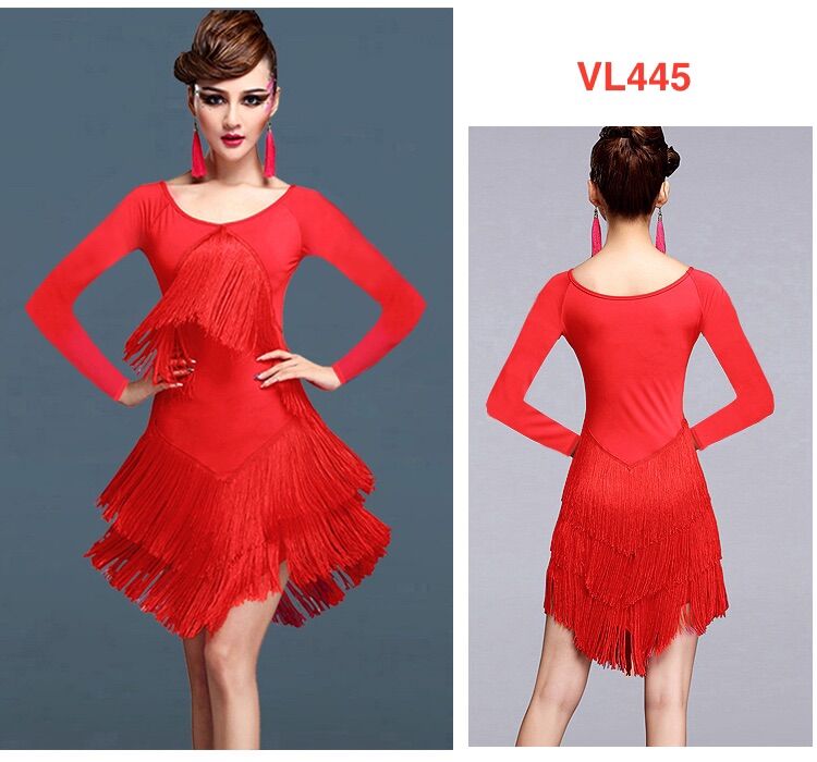 Đầm khiêu vũ bơ đầm khiêu vũ latin thun co giãn vl445n