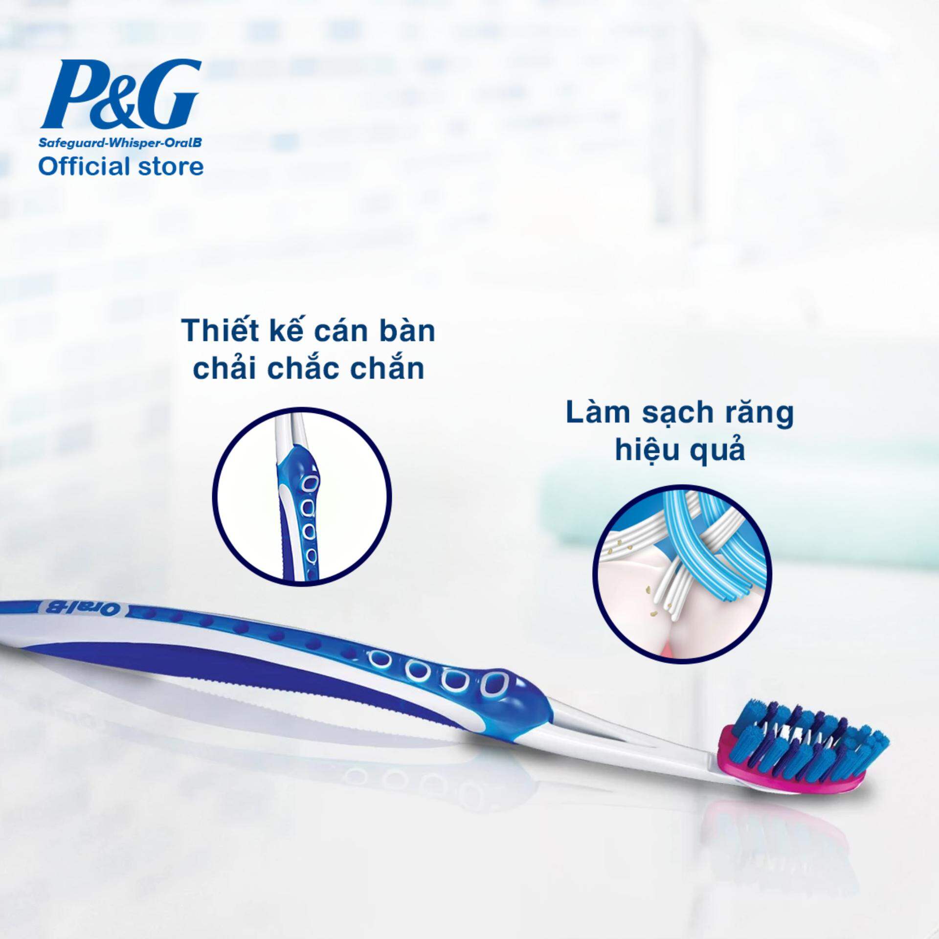 Bàn Chải Đánh Răng ORAL-B 3D White/ 7 Tác Động/ Trà Đen/ Trà Xanh Vỉ 3 Cây/ 5 Cây
