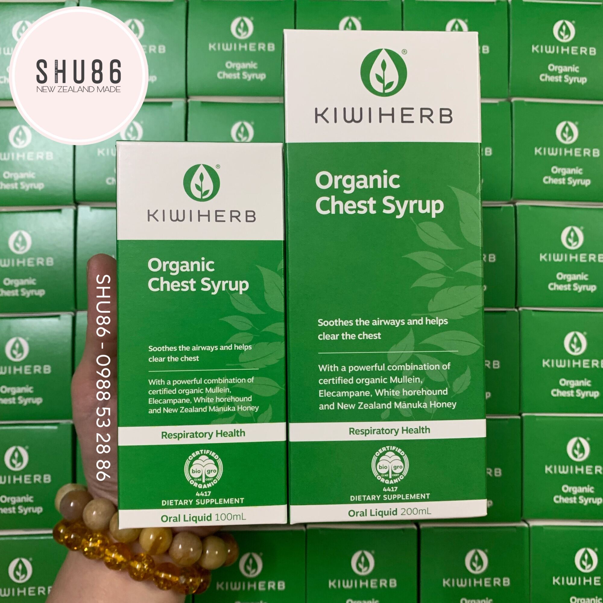 Kiwiherb Organic Chest Syrup - Siro giảm ho cho cả gia đình Chest Syrup