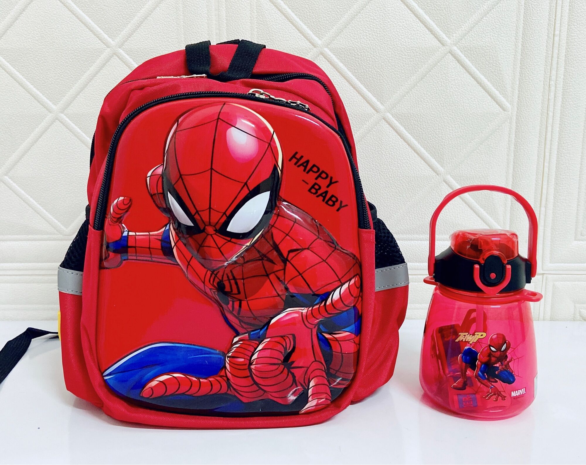 BA LÔ MẪU GIÁO SIÊU NHÂN NHỆN ĐỎ 28cm