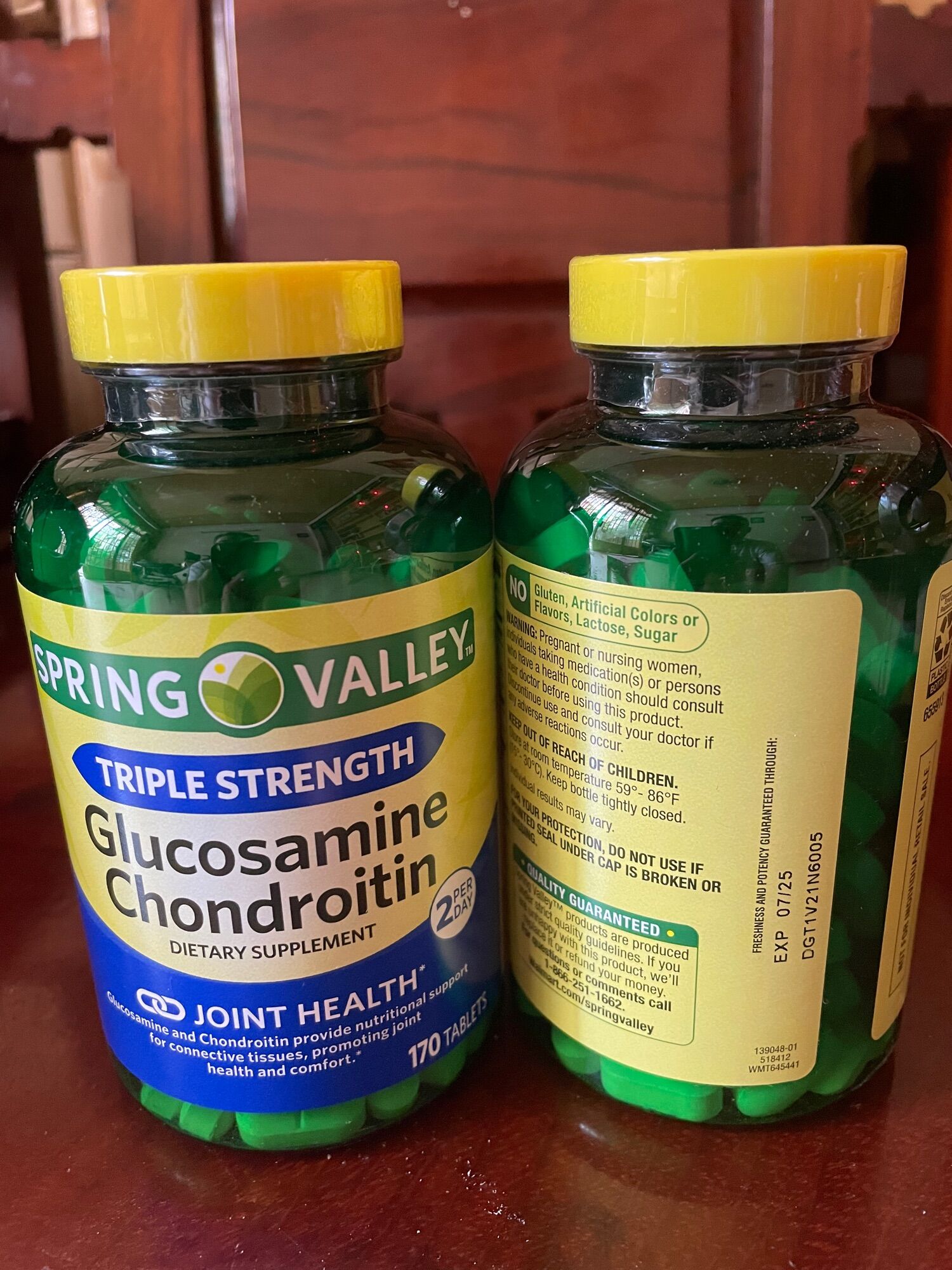 Spring valley Glucosamine Chondroitin 170 v hàng nội địa của Mỹ 🇺🇸