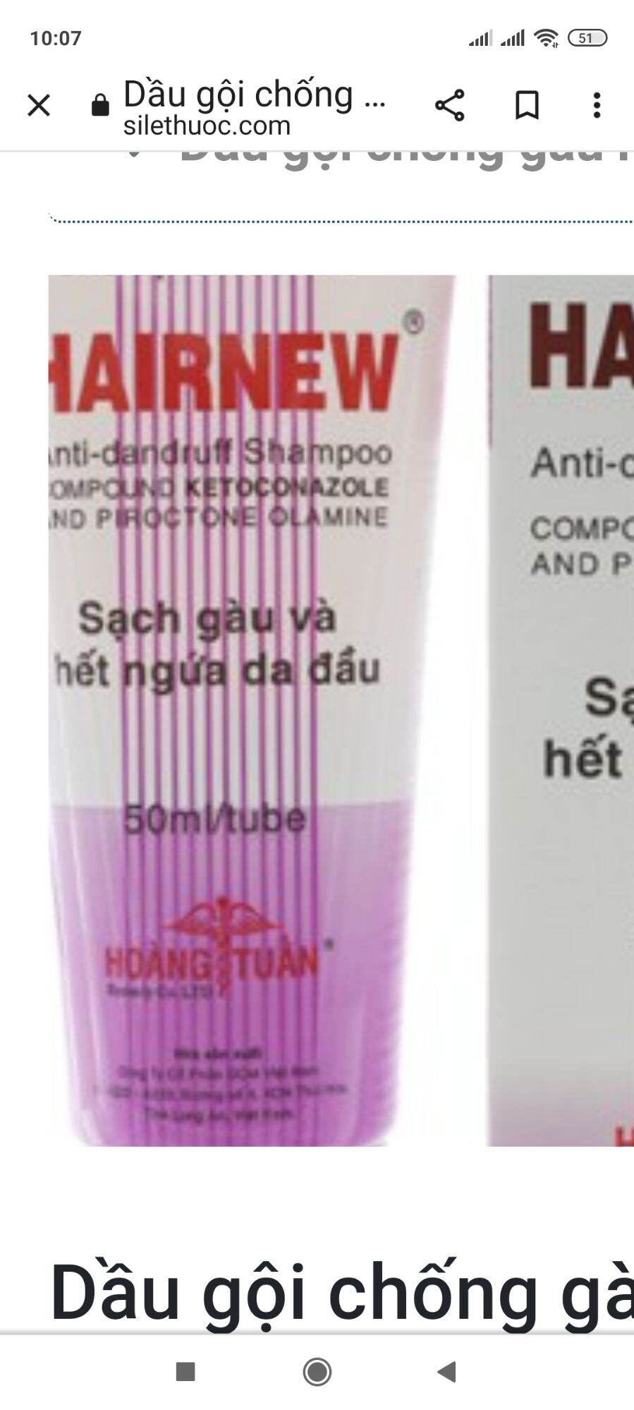 [HCM]DẦU GỘI chống  GẦU và ngứa da đầu