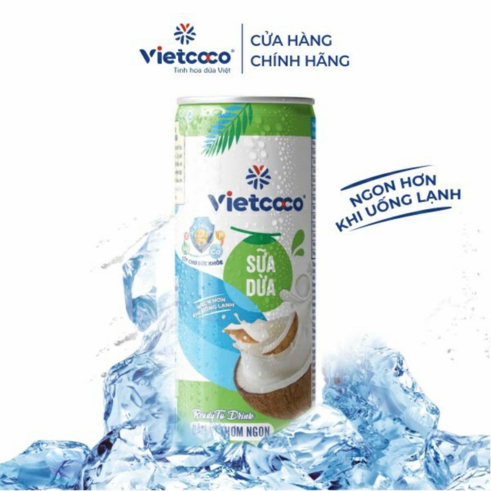 1 Lốc 6 lon sữa dừa Vietcoco, Date mới (240ml/lon)