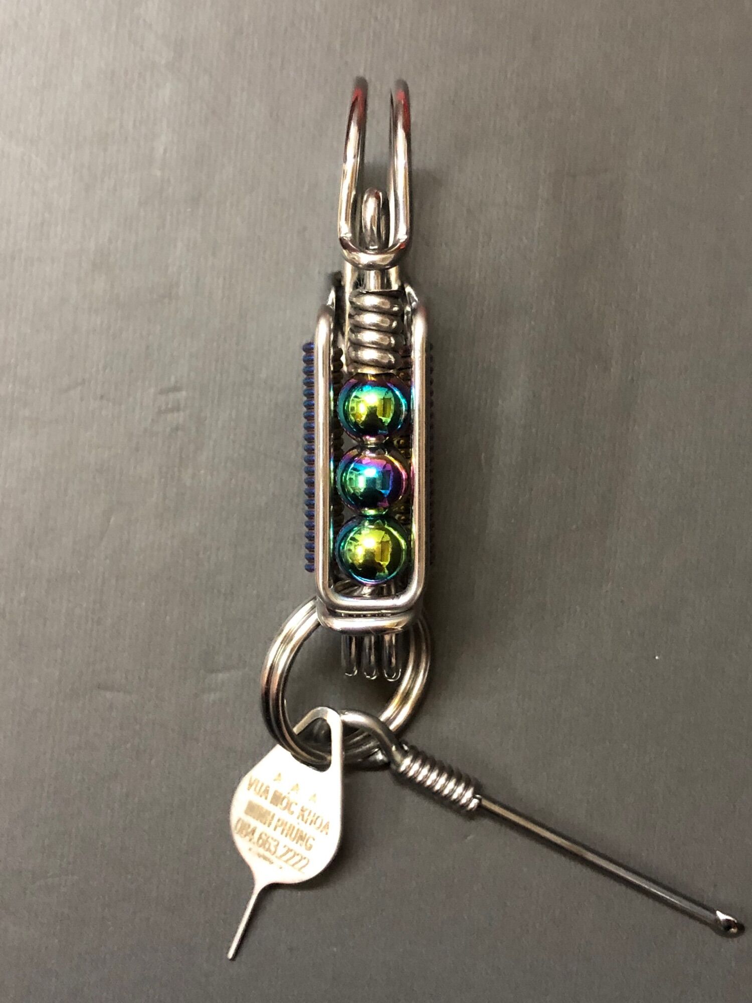 Móc khoá inox titan