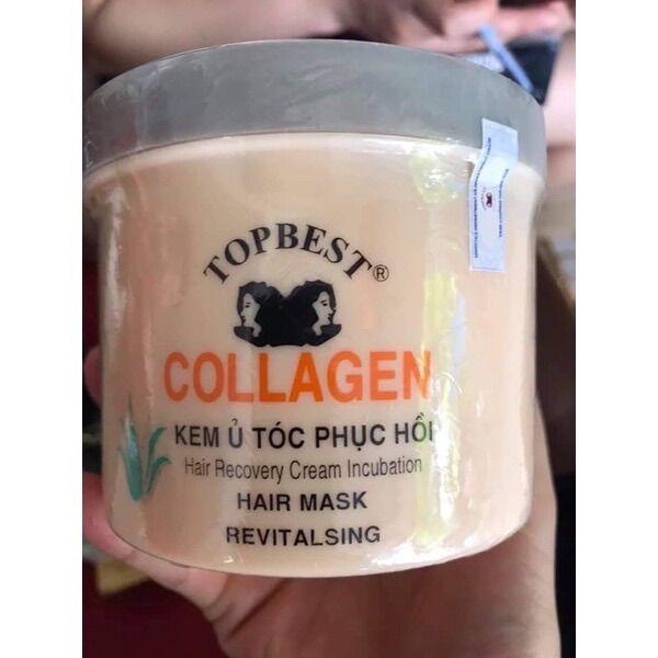 Ủ hấp dưỡng tóc Topbest collagen 500ml siêu mềm mượt