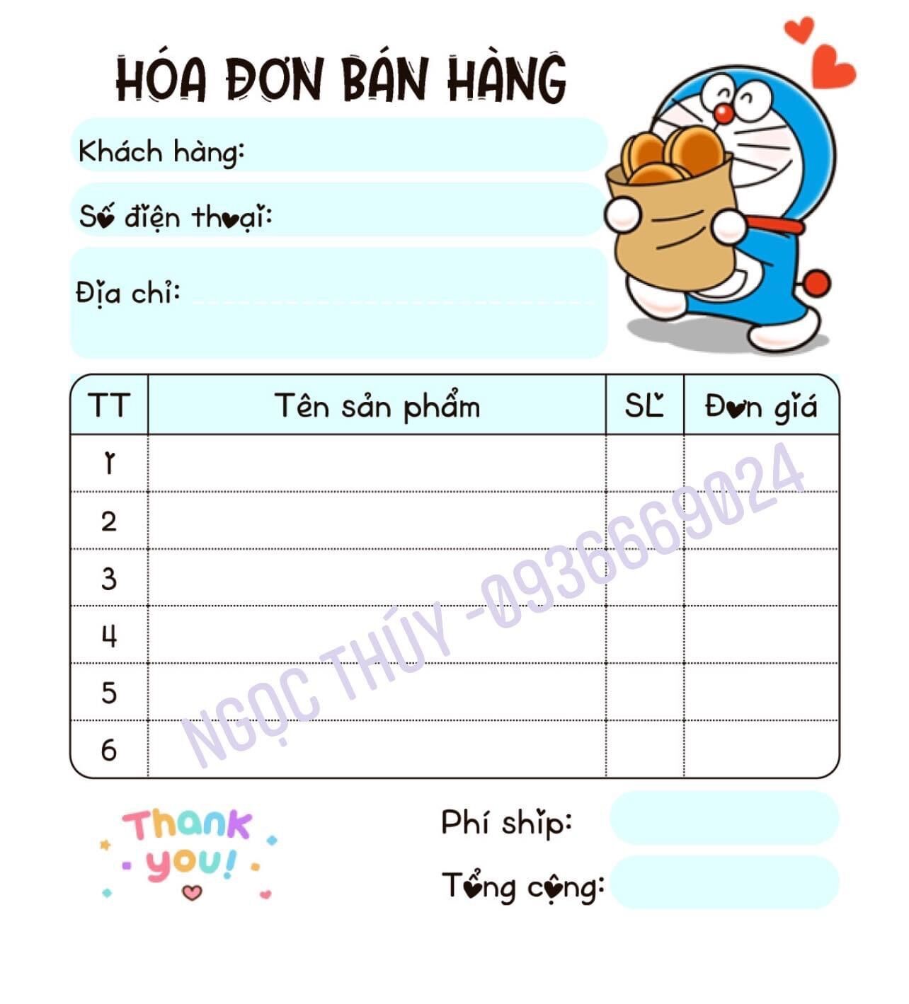 BILL HOÁ ĐƠN MINI ( 1 CUỐN - 2 LIÊN)