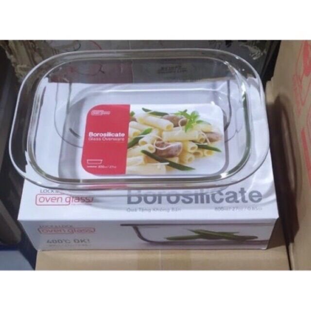 🍓🍓ĐĨA THUỶ TINH CHỊU NHIỆT, KHAY NƯỚNG GLASS OVENWARE LOCK&LOCK-LLG587PG