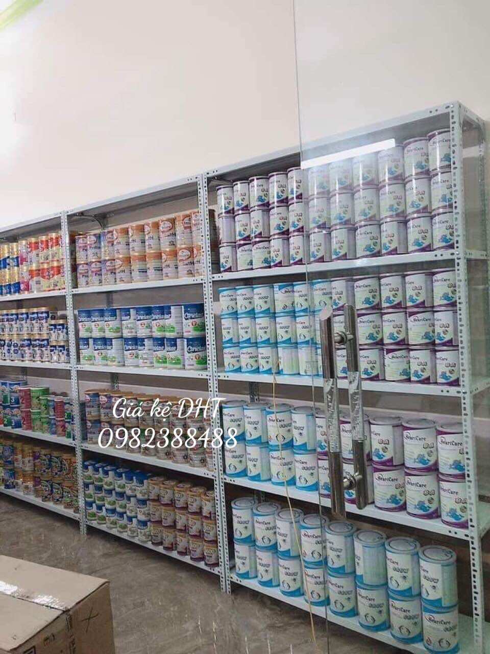 Kệ sắt vlo màu trắng