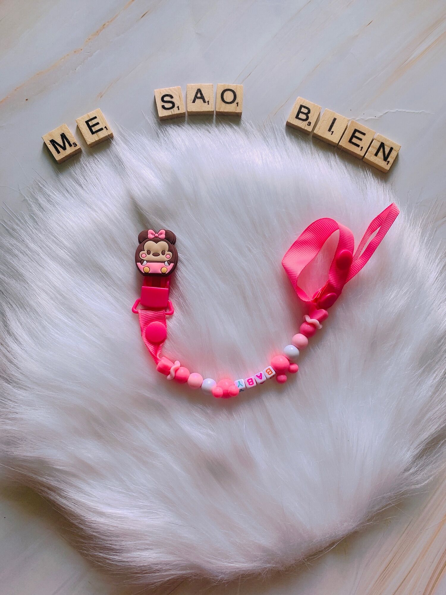 Dây buộc kẹp ti ngậm/ gặm nướu cho bé