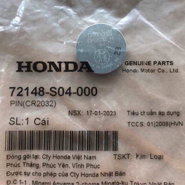 Pin remote smartkey Cr2032 chính hãng HONDA