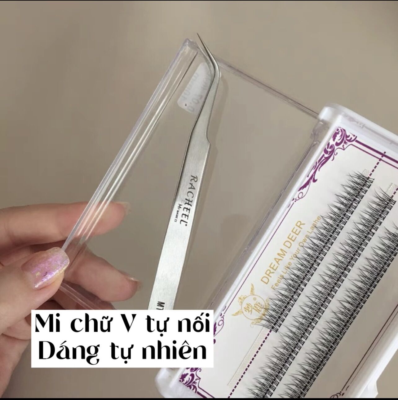 Mi dán theo khóm dáng chữ V tự nhiên ( tặng keo 25k )