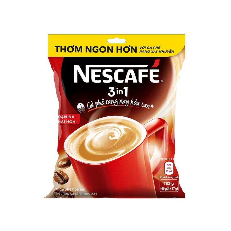 0cà phê rang xay hòa tan nescafé 3in1 đậm đà hài hòa