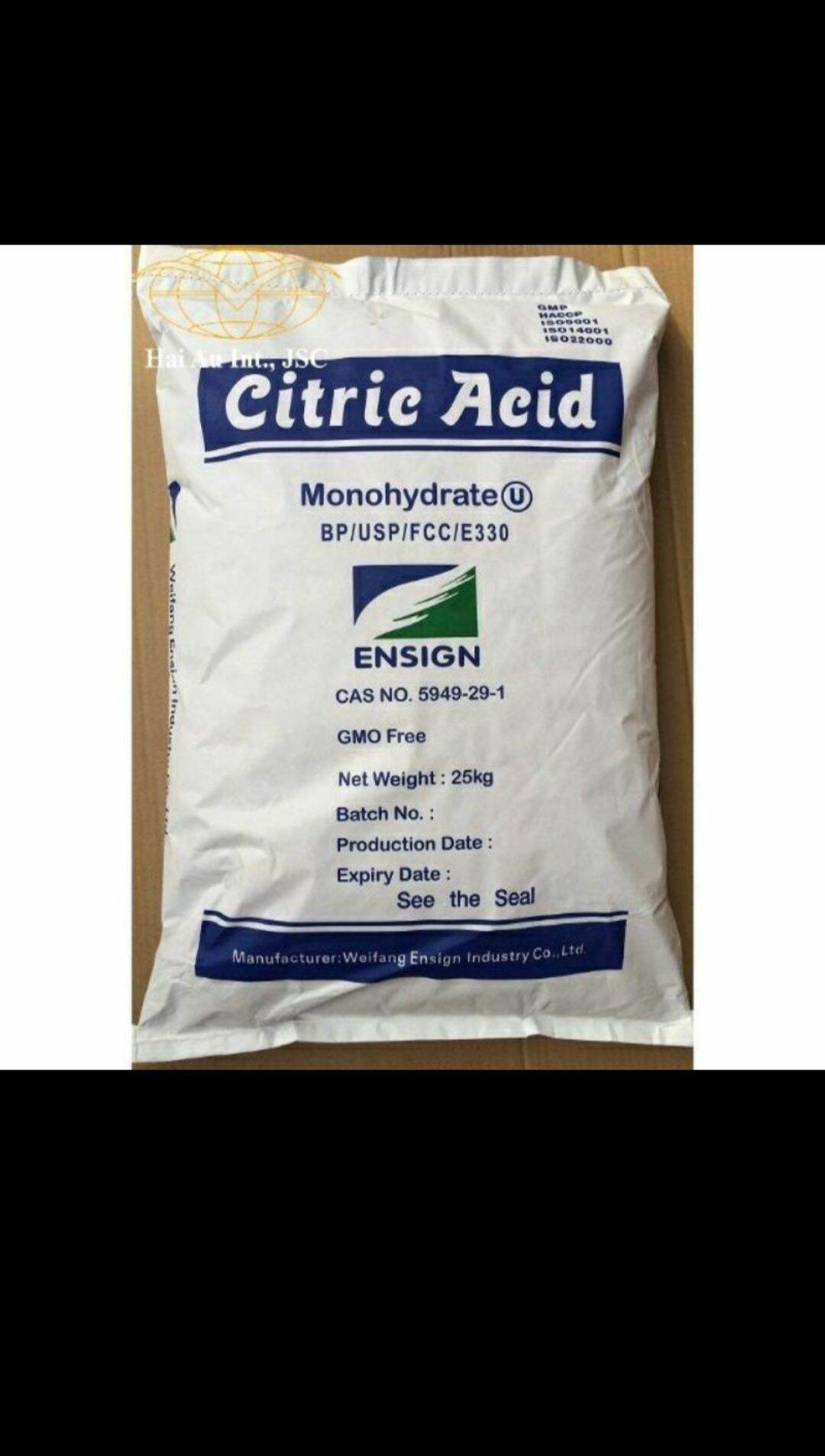 1 kg bột chanh acid citric , chất điều chỉnh ph,