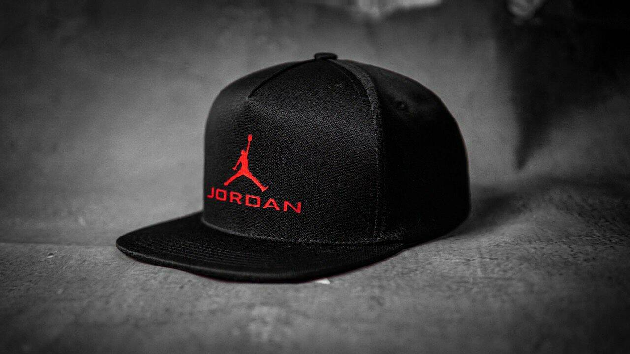 Mũ/Nón Jordan Snapback-Thời trang HipHop-Đen/đỏ