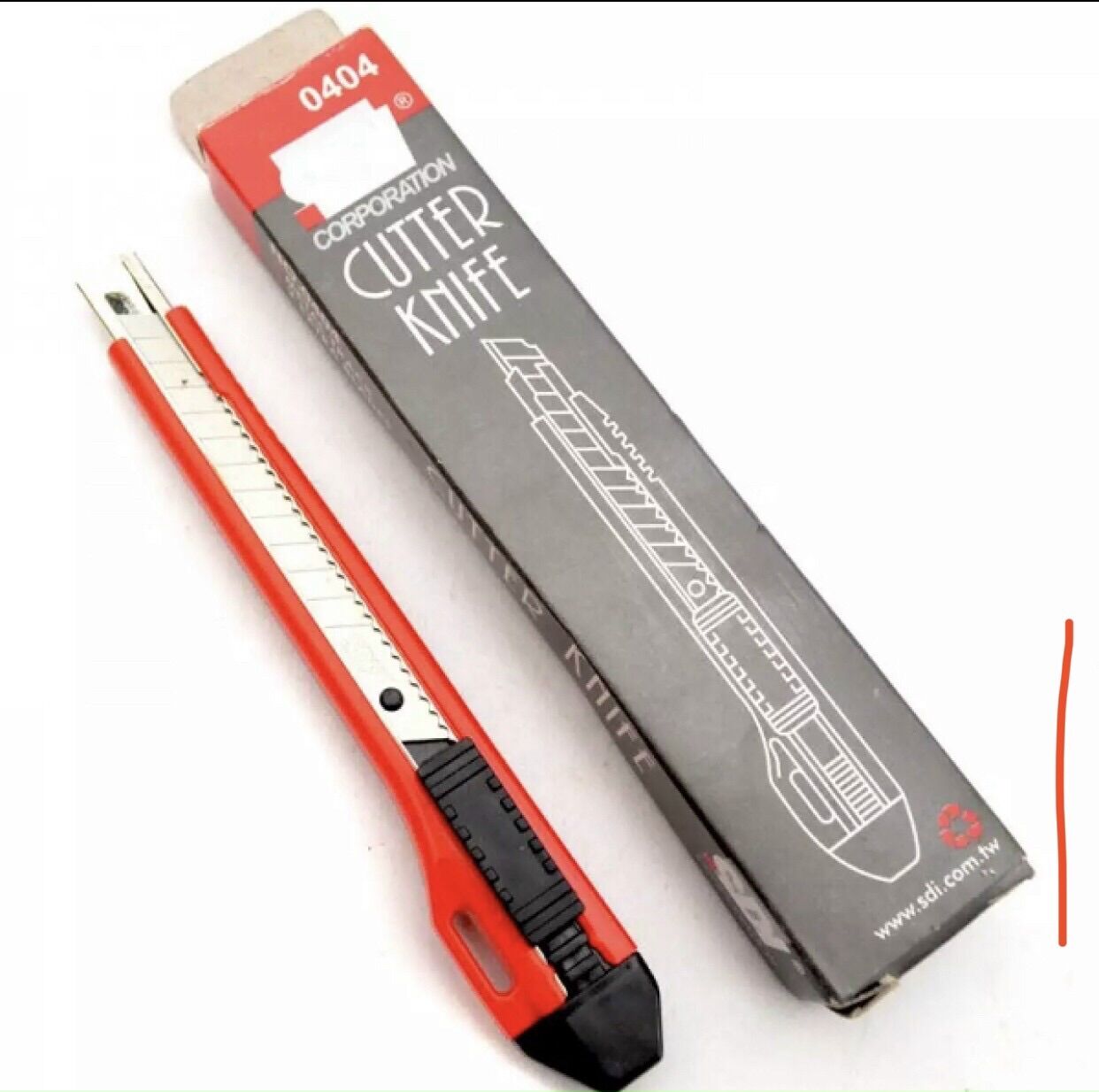 Dao Rọc Giấy SDI Siêu Bén, Cắt Ngọt (Tặng Kèm 1 Lưỡi Dao Trong thân Dao)