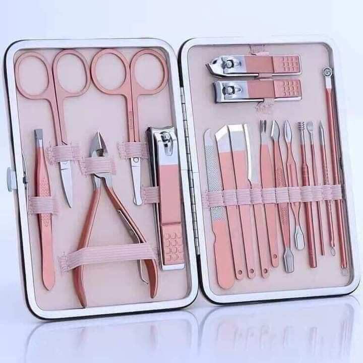 Bộ bấm móng tay , bấm dũa móng tay , bấm móng tay xinh ,trọn bộ bấm móng tay 18 món đa năng , dụng cụ làm móng