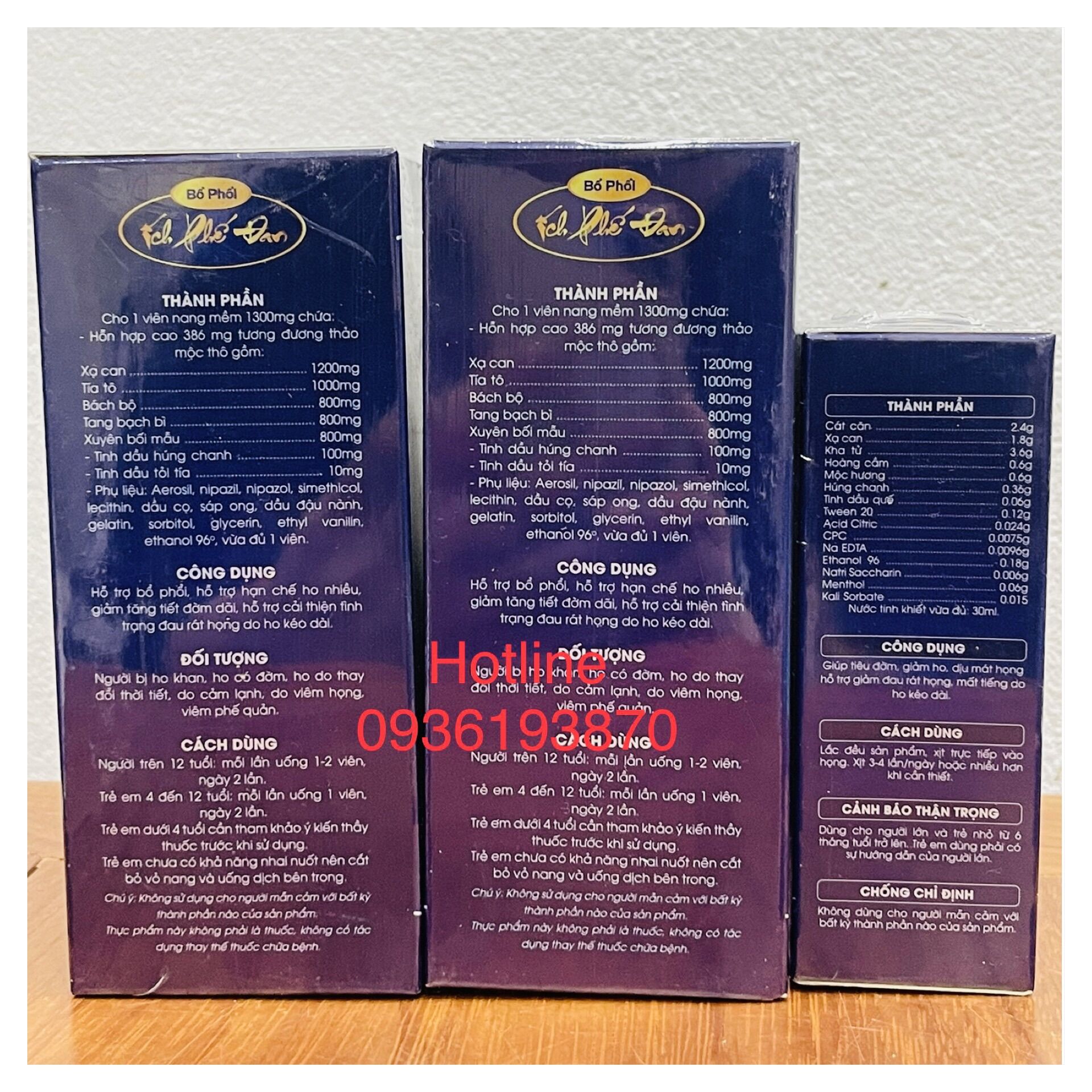 BỔ PHỔI ÍCH PHẾ ĐAN - 2 Uống và 1 Xịt Họng
