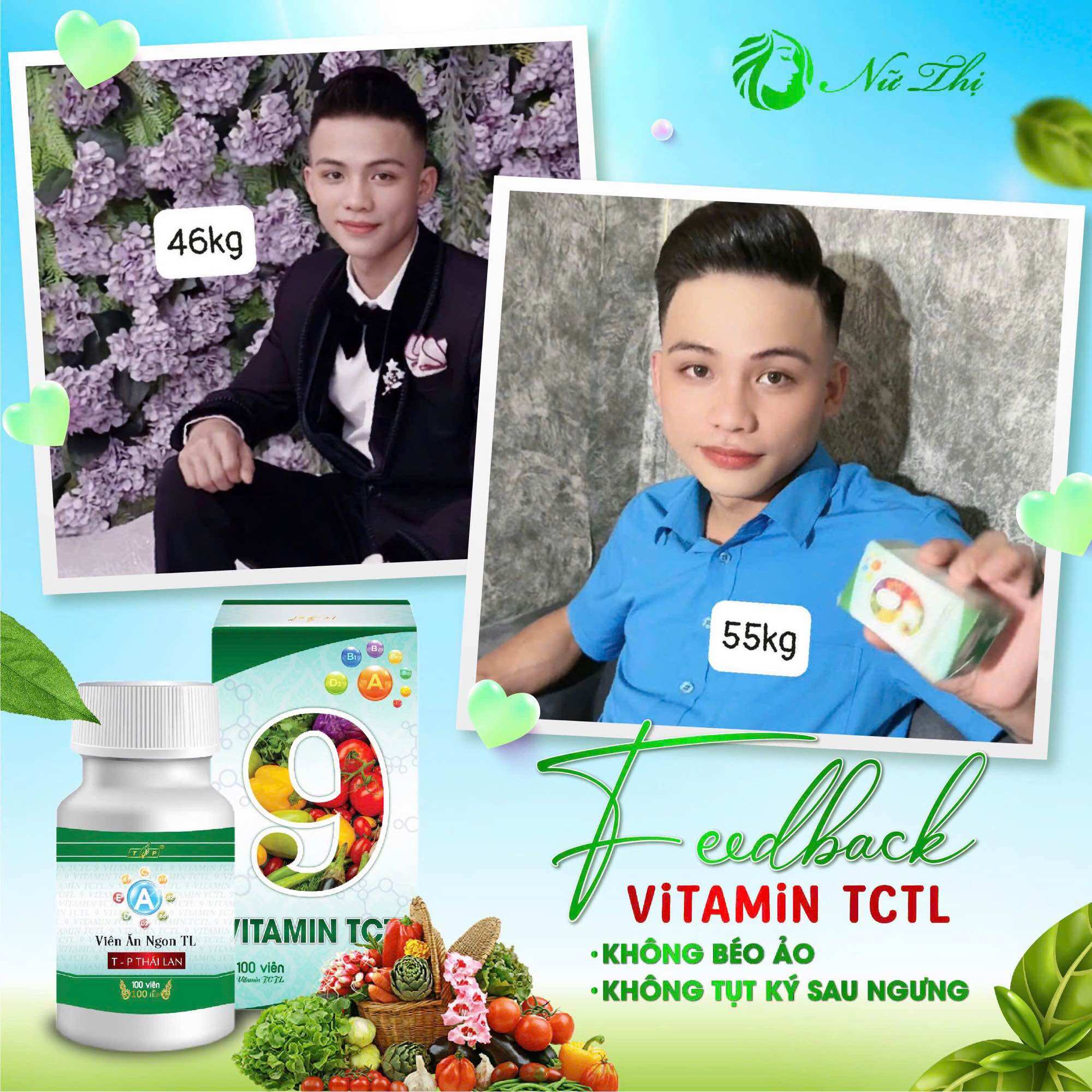 VIÊN ĂN NGON TL TĂNG CÂN ( LỌ TO 100 VIÊN ) VITAMIN TCTL