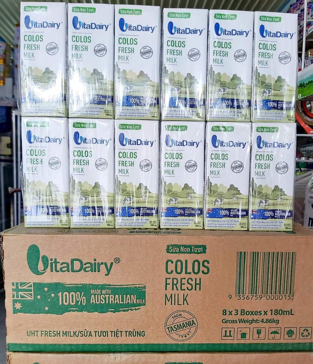 Sữa non tươi VitaDairy Colos Fresh Milk 180ml (Thùng 24 hộp)