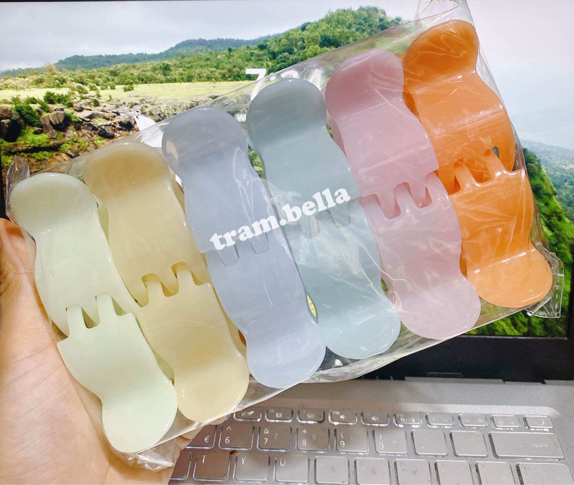 Kẹp tóc càng cua 5 răng bầu siêu chắc Trâm Bella