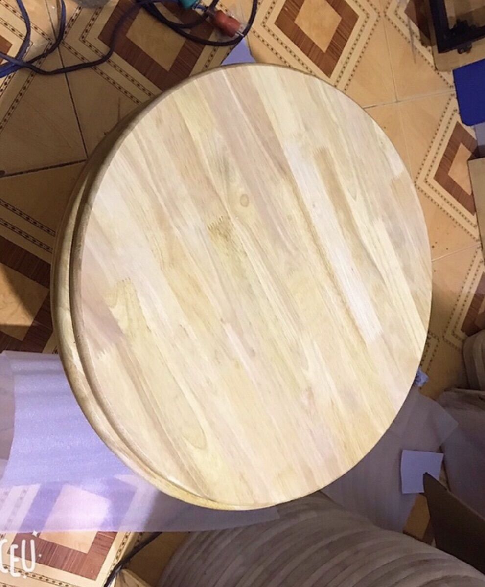 [HCM]Mặt Bàn Tròn Gỗ Cao Su (đường kính 50cm)